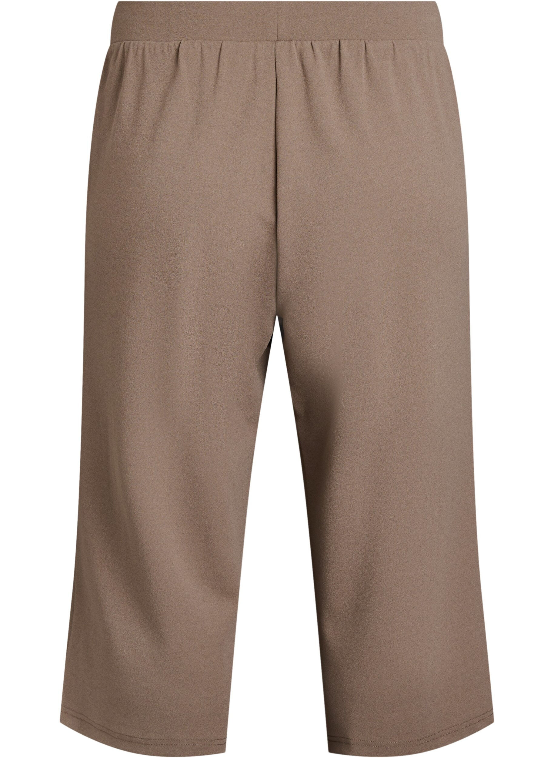 Zizzi FLASH - Hochtaillierte Knickerbocker mit lockerem Schnitt, Braun, Packshot image number 1