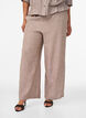 Hose aus Leinen und Viskose mit weitem Bein, Braun, Model image number 2