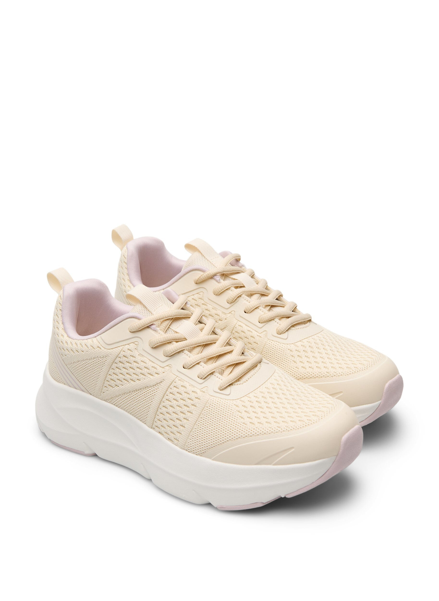 Zizzi Extra-Weite - Komfort-Sneakers mit sto&szlig;d&auml;mpfender Sohle, Beige, Packshot image number 1