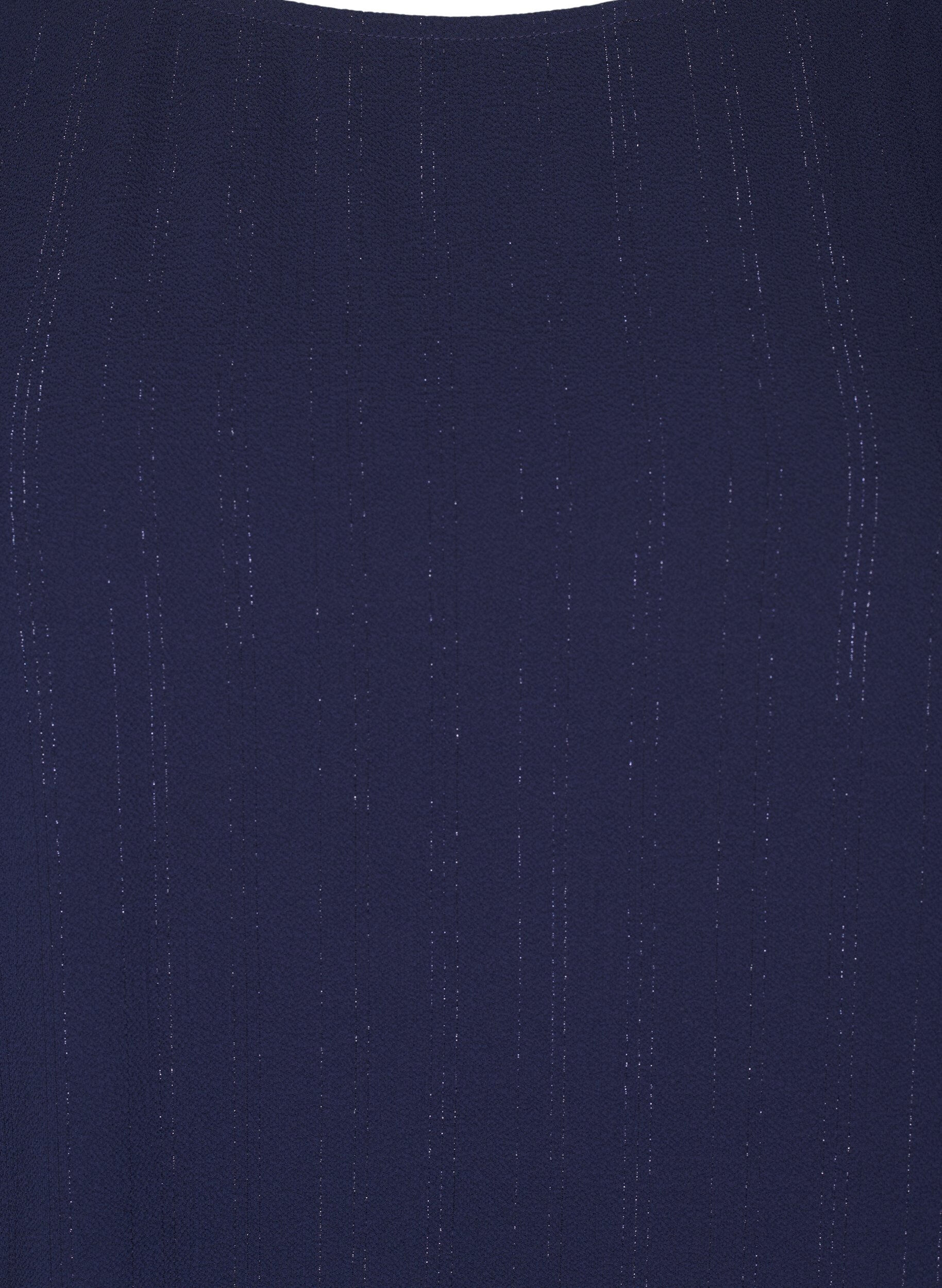 Zizzi Bluse mit Silberglitzer, Blau, Packshot image number 2