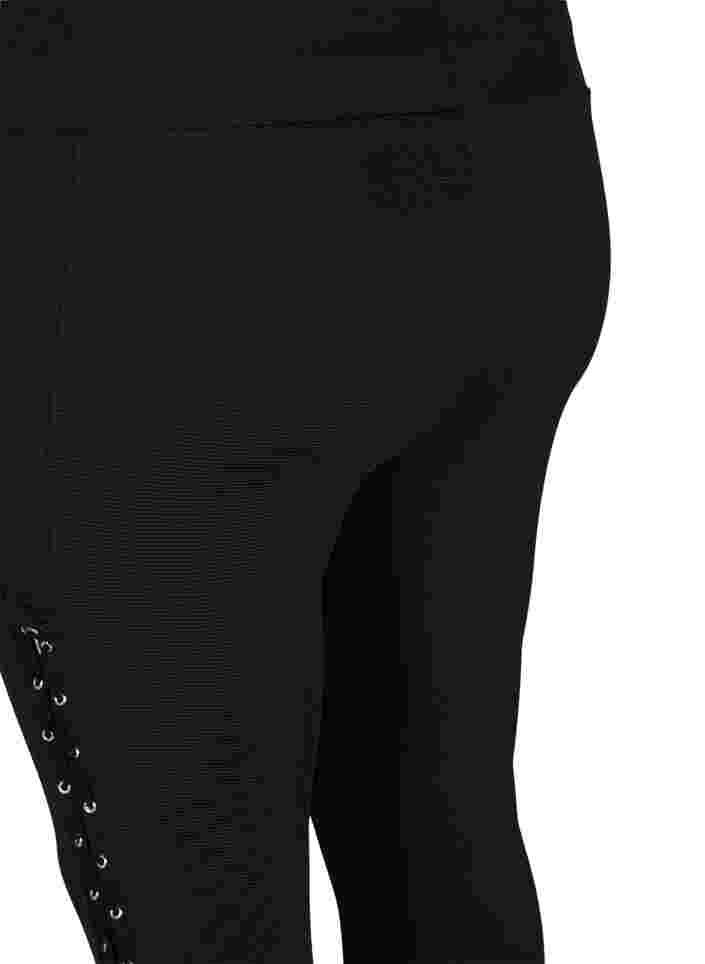 Leggings mit Schnüren, Black, Packshot image number 3
