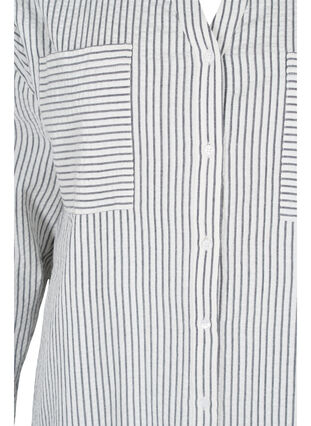 Gestreiftes Hemdkleid aus Baumwolle, White Stripe, Packshot image number 2