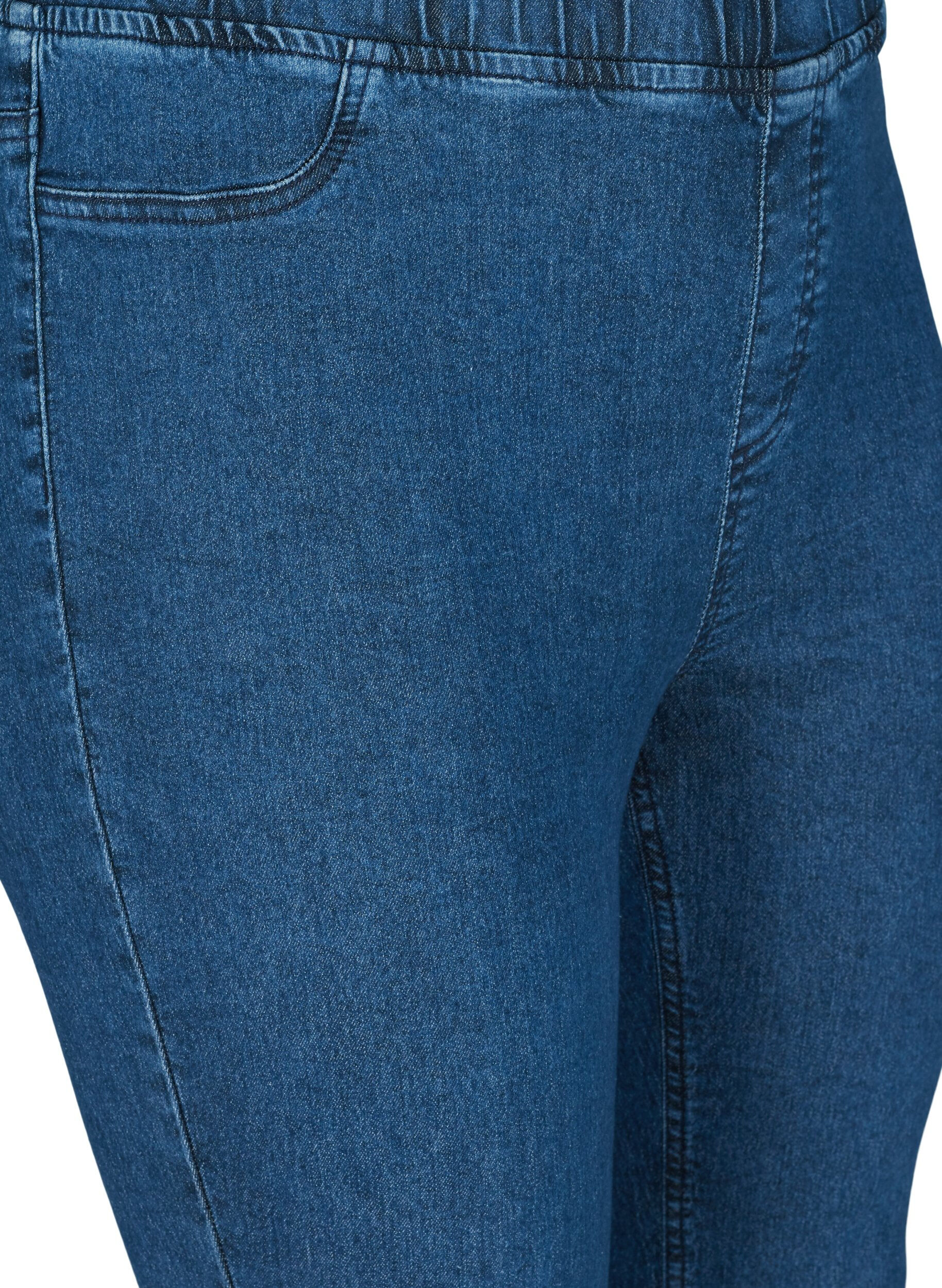 Zizzi Caprihose in Baumwollmischung, Dark blue denim, Packshot image number 2
