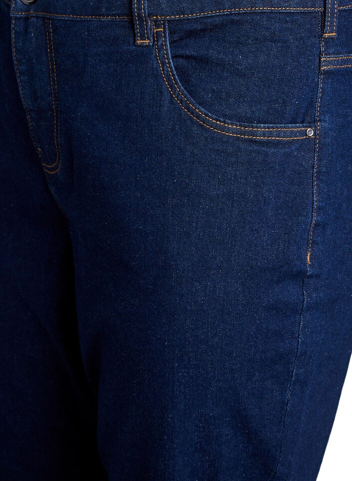 Gekürzte Vera Jeans mit geradem Bein, Blau, Packshot image number 2