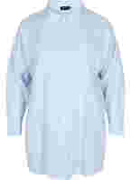 Gestreiftes Schlafshirt aus Baumwolle, White w. Blue Stripe, Packshot