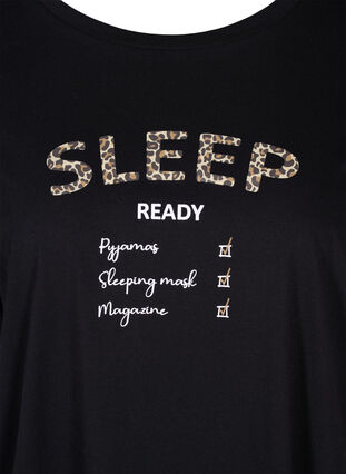 Oversize Nachtshirt aus Bio-Baumwolle, Black Sleep, Packshot image number 2