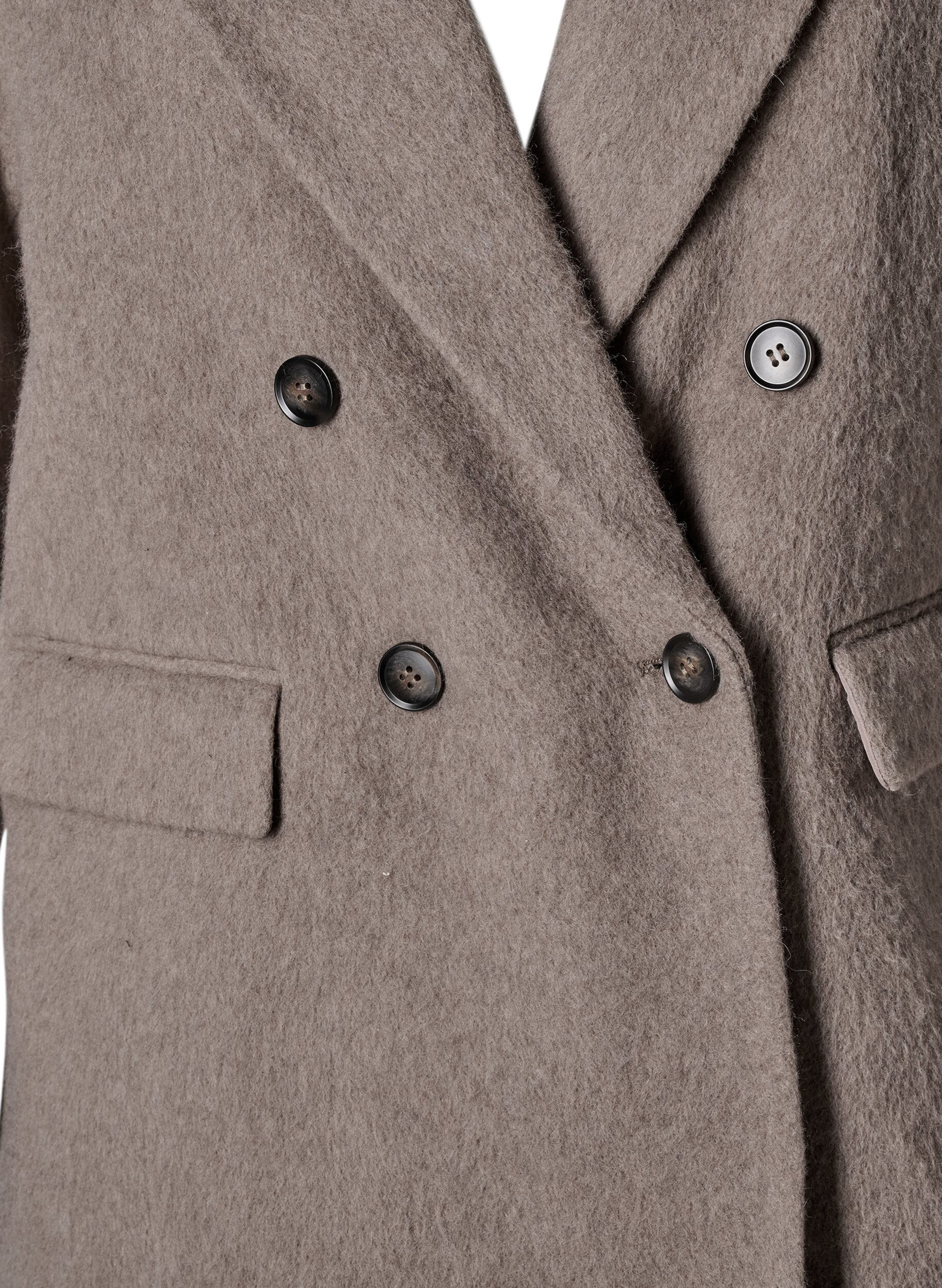 Zizzi Wollblazer mit angerauter Textur, Grau, Packshot image number 2