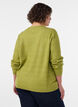 Strickjacke mit Kn&ouml;pfen und abgerundeter Vorderseite, Gr&uuml;n, Model image number 2