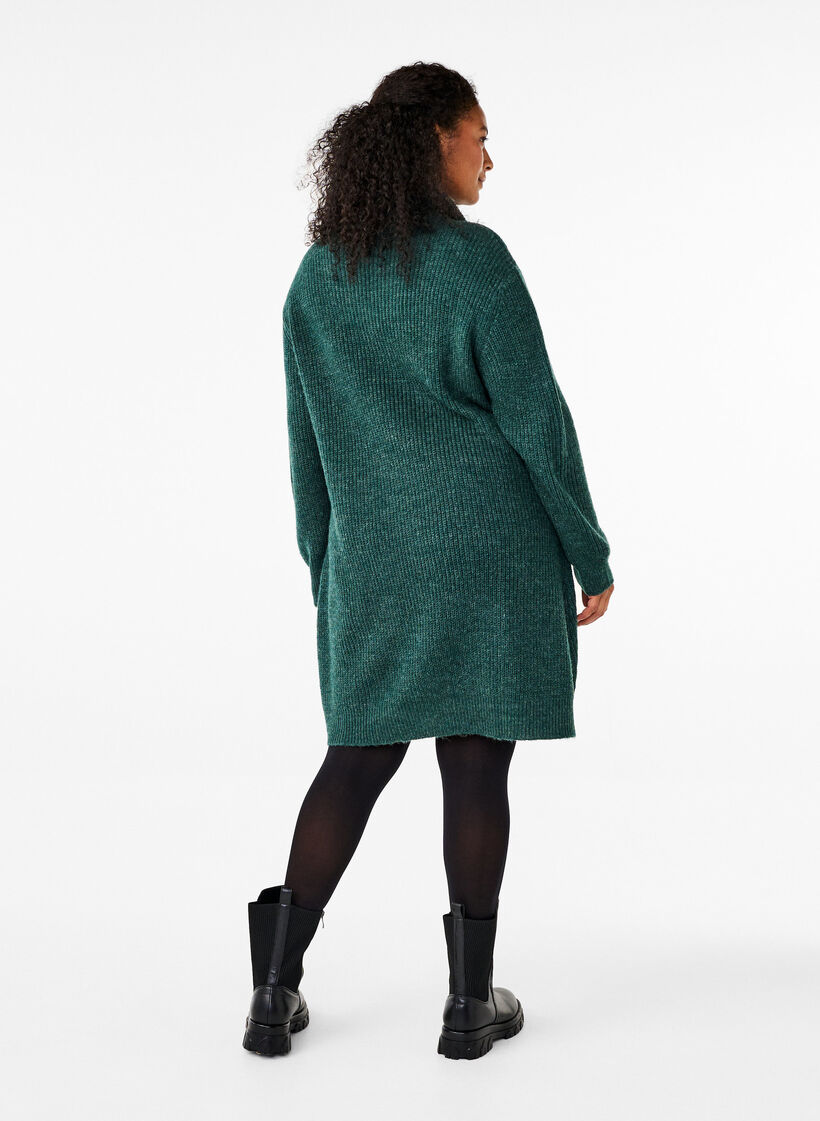 Flash - Strickkleid mit hohem Kragen, Sea Moss Mel., Model image number 1