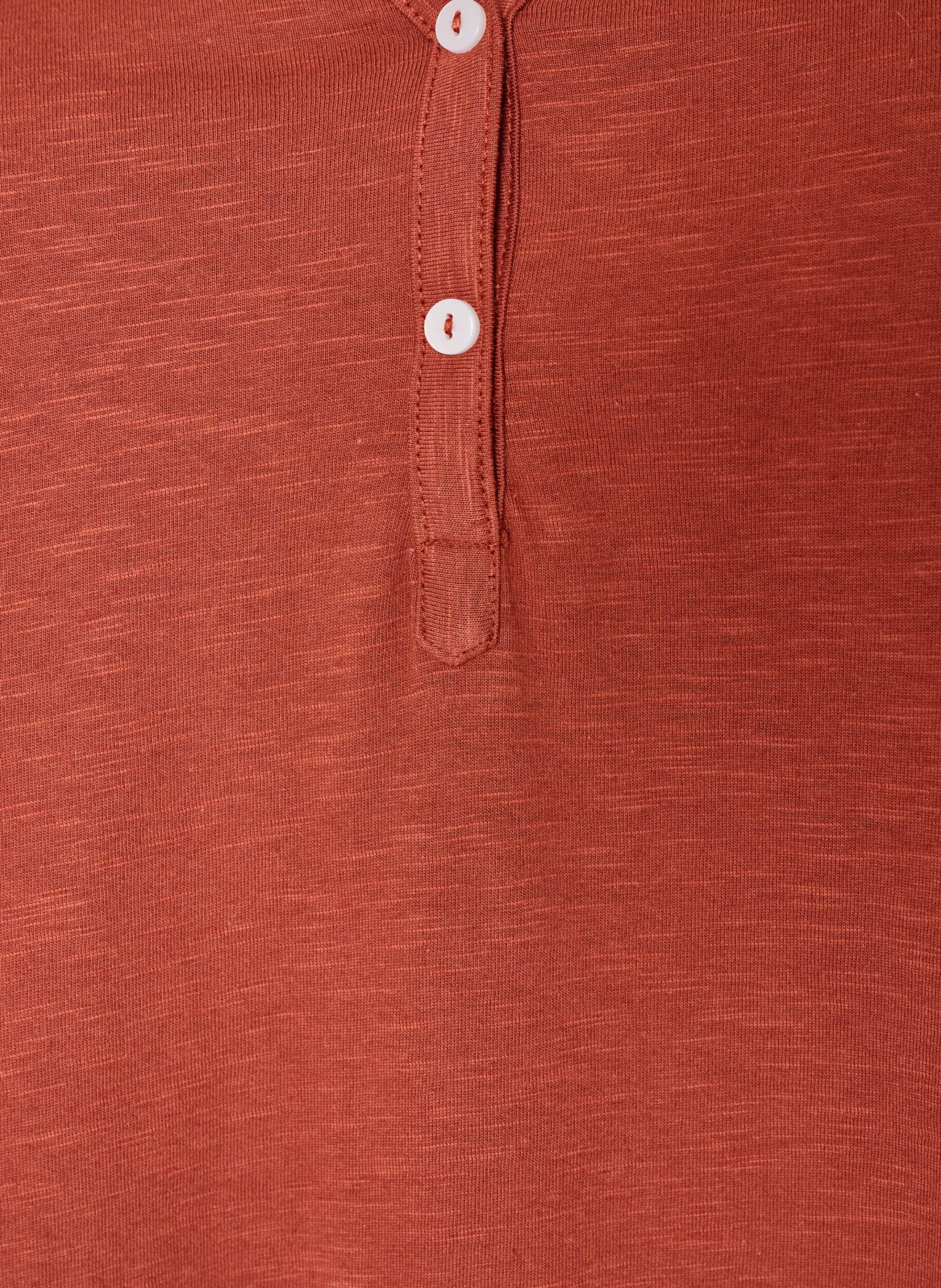 ZizziT-Shirt mit Knopfleiste, Braun, Packshot image number 2