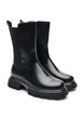 Chelsea-Boot mit klobiger Sohle und gerippten Eins&auml;tzen, Schwarz, Packshot image number 1