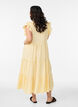 &Auml;rmelloses Midikleid aus Leinen und Viskose mit R&uuml;schen, Gelb, Model image number 1