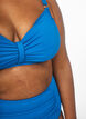 Bikini-BH mit B&uuml;gel und Drapierung, Blau, Model image number 3