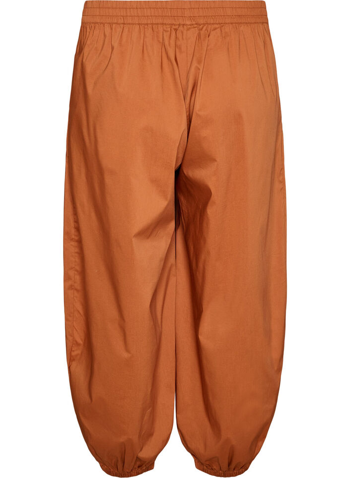 Ballonhose mit Taschen und elastischem Bund, Braun, Packshot image number 1