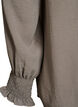 Bluse mit Smockb&uuml;ndchen und V-Ausschnitt, Beige, Packshot image number 3