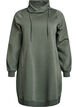 Kurzes Sweatshirtkleid mit Stehkragen und Taschen, Gr&uuml;n, Packshot image number 0