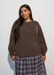 Strickbluse mit Knopfleiste, Braun, Model image number 0
