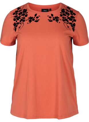 Kurzarm T-Shirt mit Printdetails, Faded Rose, Packshot image number 0