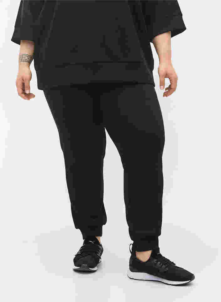 Lockere Jogginghose mit Taschen, Black, Model image number 2