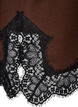 Bluse aus Jersey mit Spitzen, Braun, Packshot image number 3