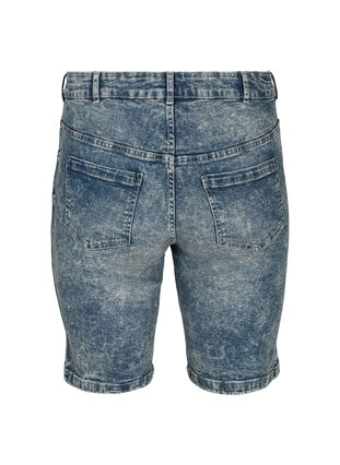Denim Shorts mit hoher Taille, Light blue denim, Packshot image number 1