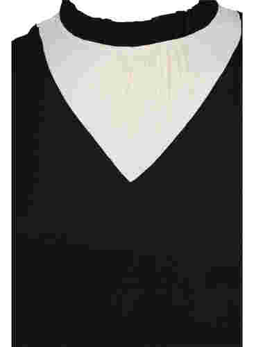 Langärmeliges Kleid aus Viskose, Black w. Cloud D., Packshot image number 2