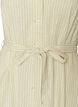 &Auml;rmelloses gestreiftes Midikleid aus Leinen und Viskose, Gr&uuml;n, Packshot image number 2
