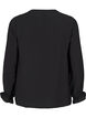 Langärmlige Bluse mit V-Ausschnitt, Black, Packshot image number 1