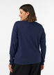 Langarm-Basic-T-Shirt mit Rundhalsausschnitt, Blau, Model image number 2