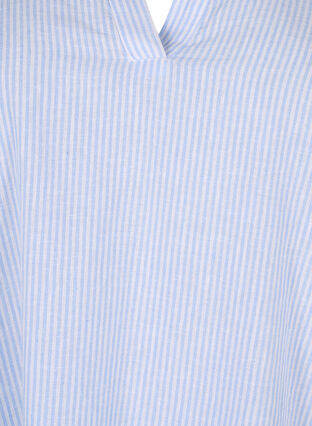 Gestreiftes Kleid aus Baumwolle und Leinen, Serenity Wh. Stripe, Packshot image number 2