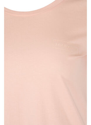 Kurzarm T-Shirt aus Baumwolle mit Aufdruck, Rose Cloud Loved, Packshot image number 2