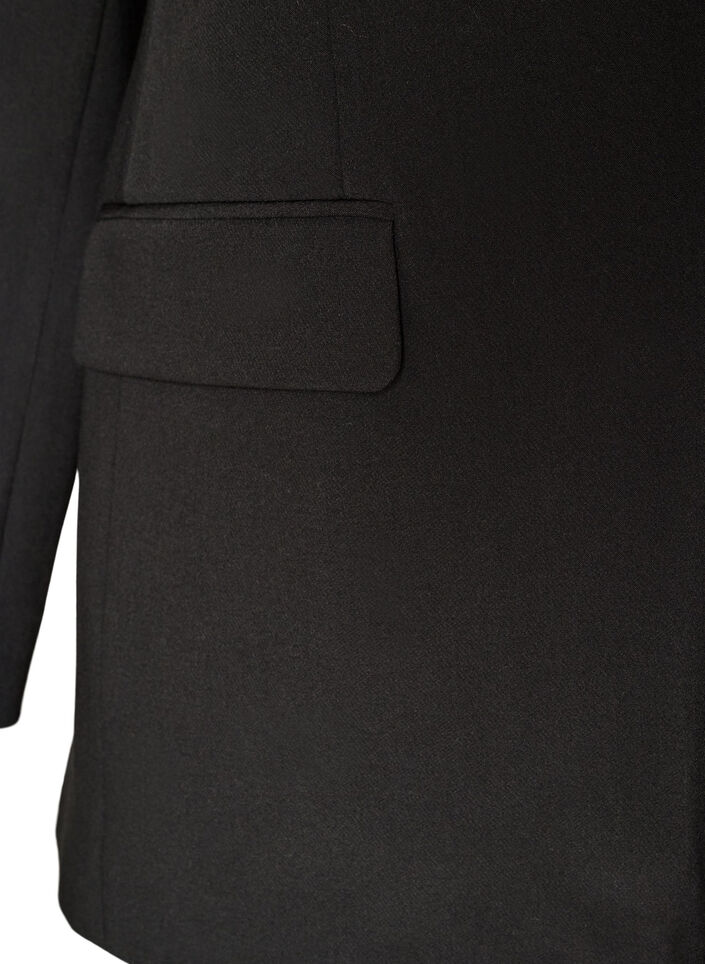 Blazer mit R&uuml;ckenschlitz und Bindedetail, Schwarz, Packshot image number 3