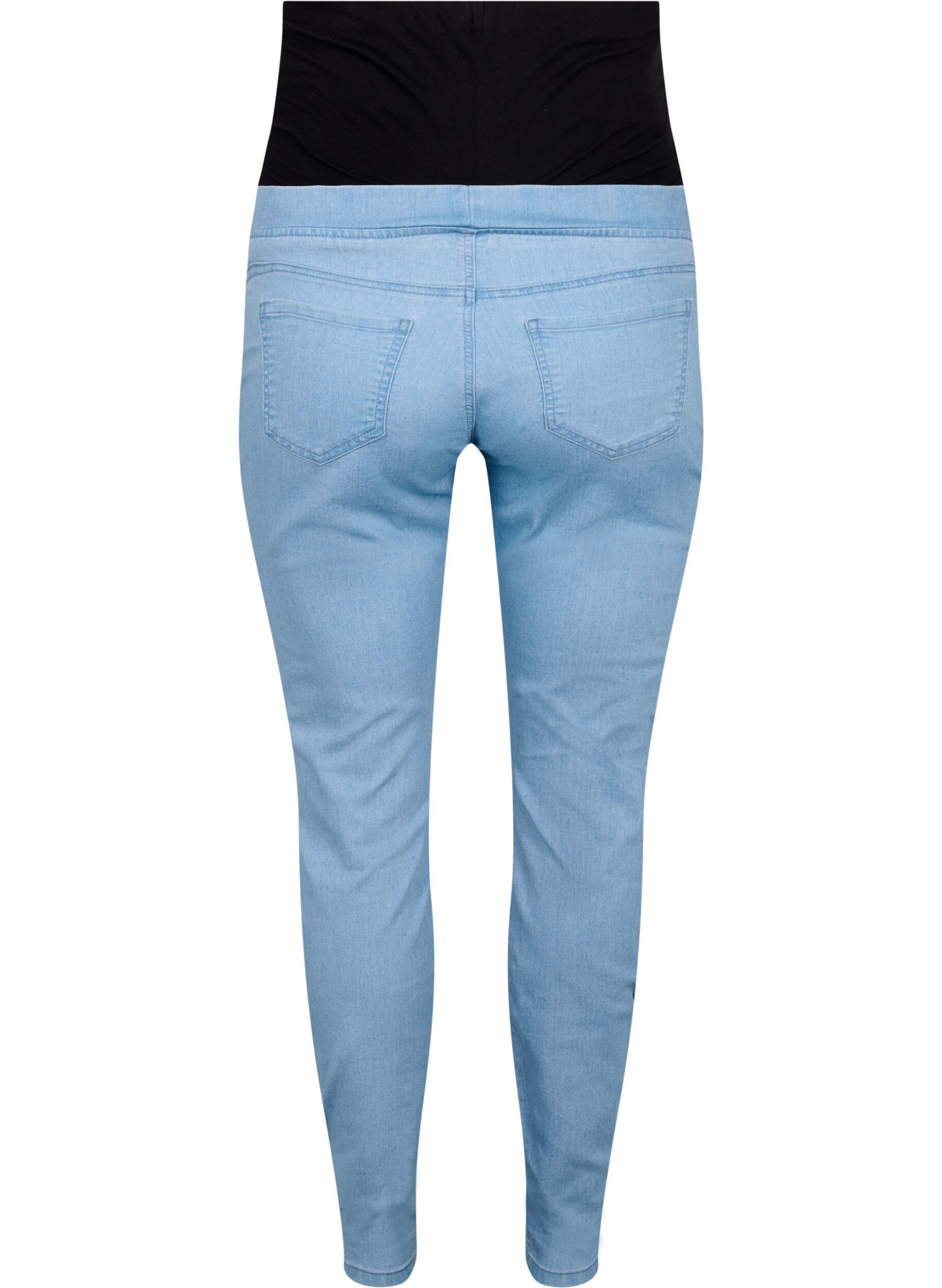 Zizzi Schwangerschafts-Jeggings mit Taschen hinten, Blau, Packshot image number 1