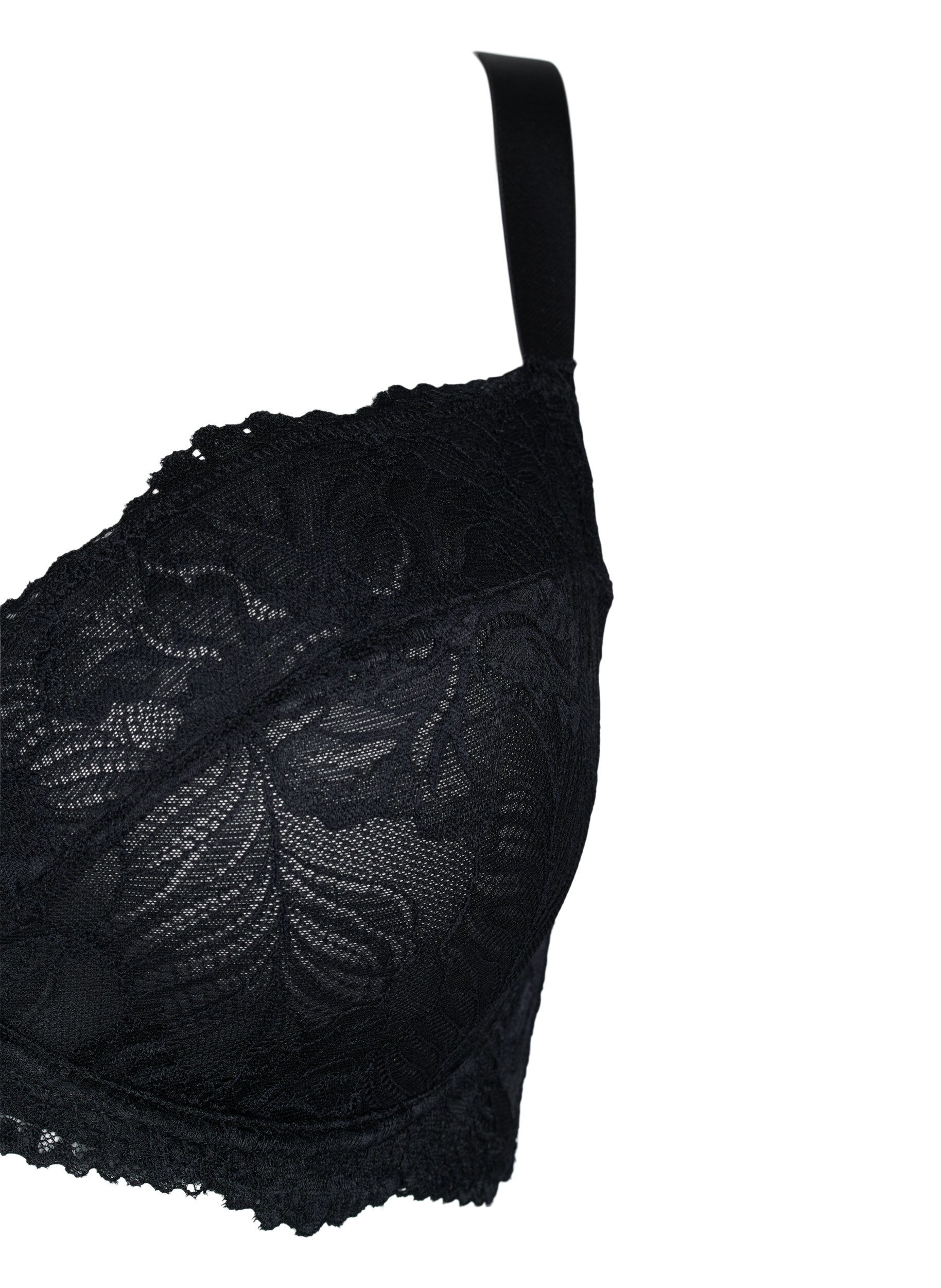 Zizzi Support the breasts &ndash; BH mit Spitze und B&uuml;geln, Black, Packshot image number 2