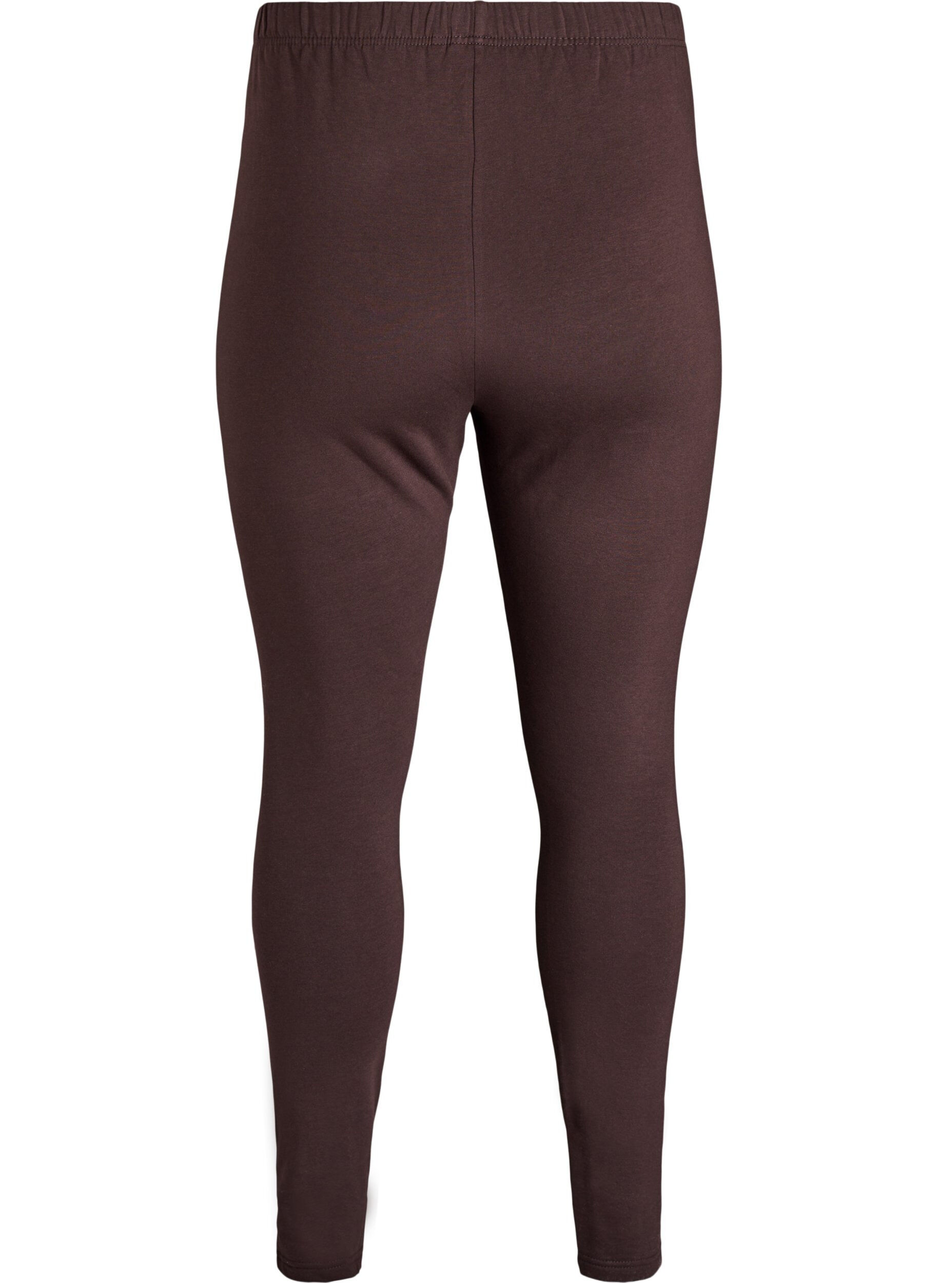 Zizzi Gef&uuml;tterte Baumwollleggings, Braun, Packshot image number 1