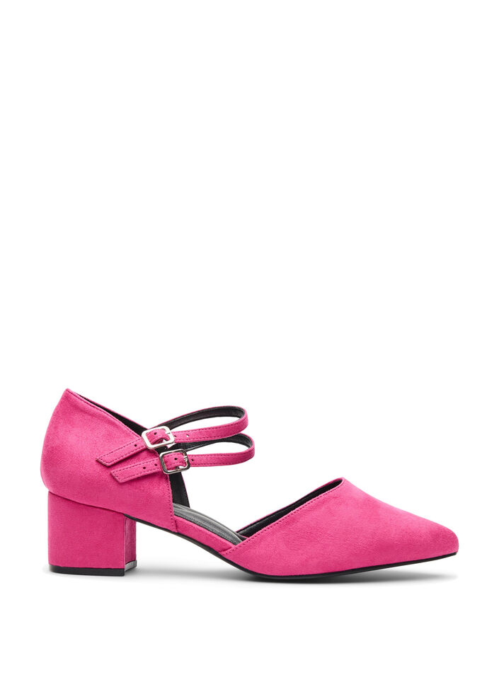 Pumps mit doppelten Riemen, Pink, Packshot image number 0