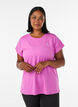 Einfarbiges Trainings-T-Shirt, Lila, Model image number 0