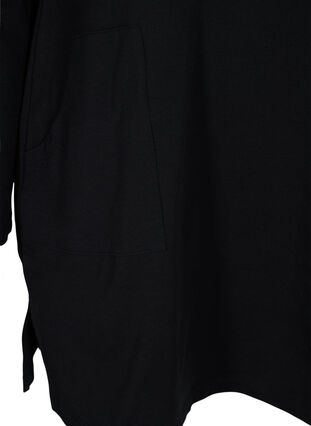 Baumwolltuniks mit Reißverschluss und Taschen, Black, Packshot image number 3