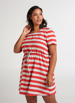 Kurzes Kleid, LGM W. Red Stripe, Model image number 0