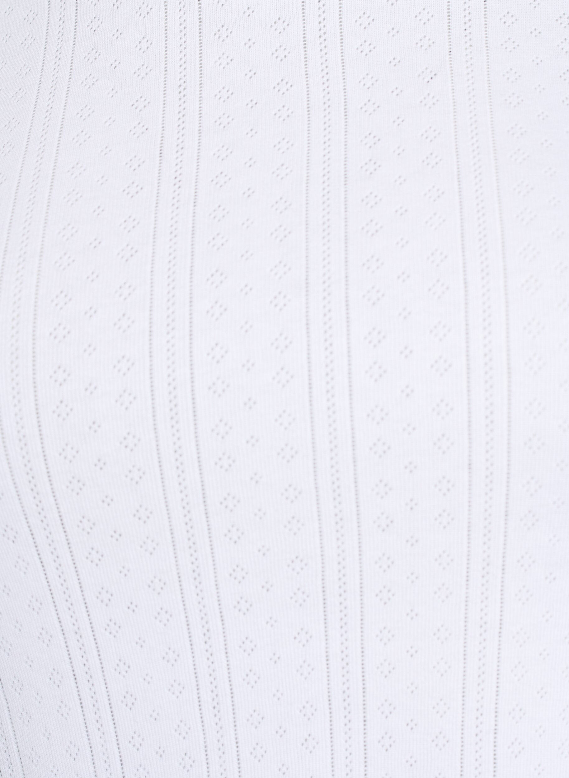 Zizzi T-Shirt aus Baumwolle mit Lochstickerei, Wei&szlig;, Packshot image number 2