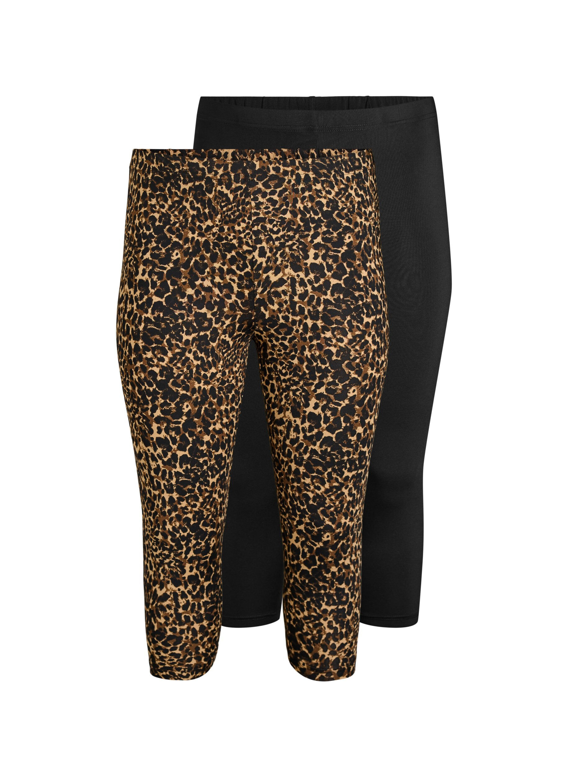 Zizzi 2er-Pack 3/4-Leggings, Schwarz, Packshot image number 0