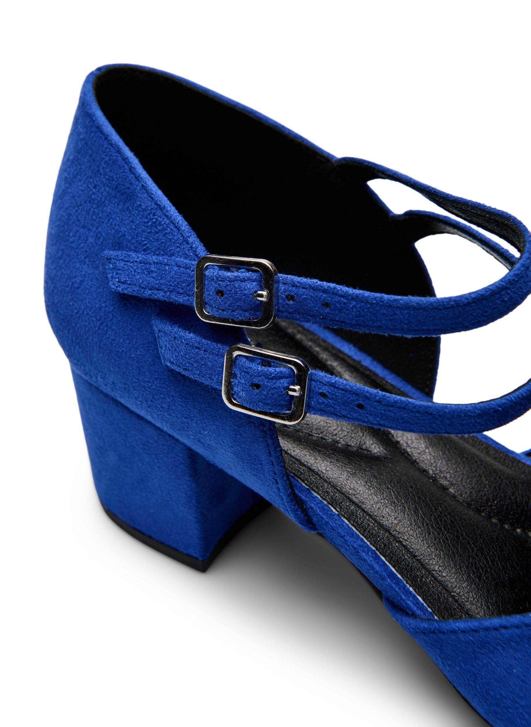 Zizzi Extra-Weite - Pumps mit doppelten Riemen, Blau, Packshot image number 3