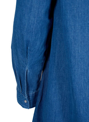 Jeanskleid mit Knöpfen, Blue denim, Packshot image number 3