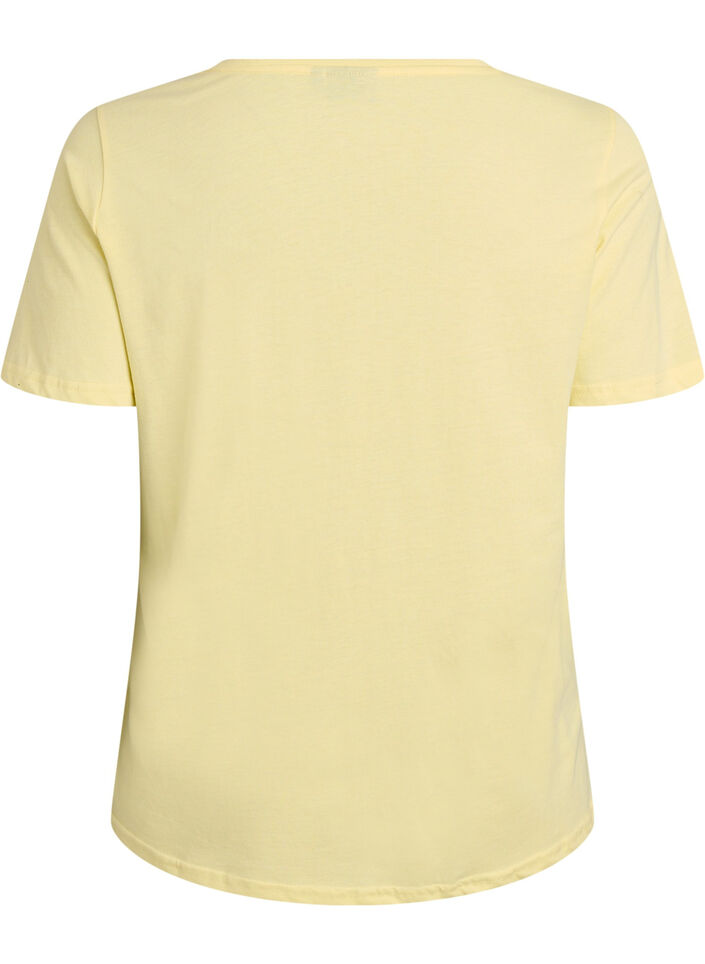 T-Shirt mit Print, Gelb, Packshot image number 1