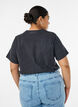 T-Shirt aus Bio-Baumwolle mit Rockprint, Schwarz, Model image number 2