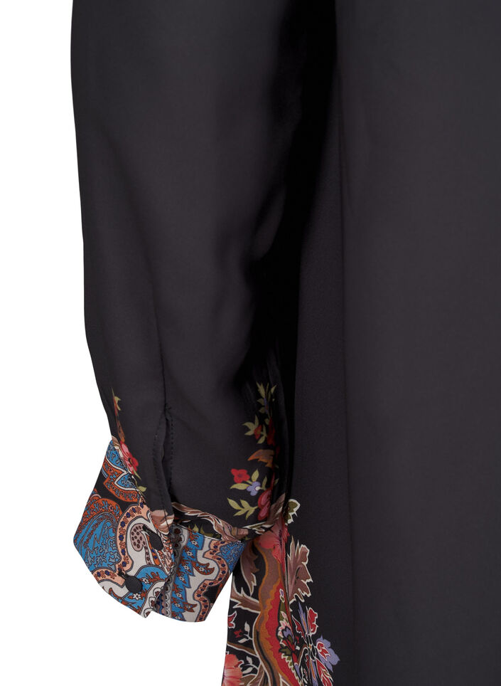 Midikleid mit Paisley-Print, Black Paisley, Packshot image number 3