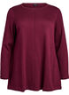 Gestrickte Bluse aus Baumwoll-Viskose-Mischung, Dunkles Bordeaux, Packshot image number 0