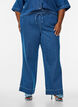 Jeans mit weitem Bein und Streifen, Blau, Model image number 2