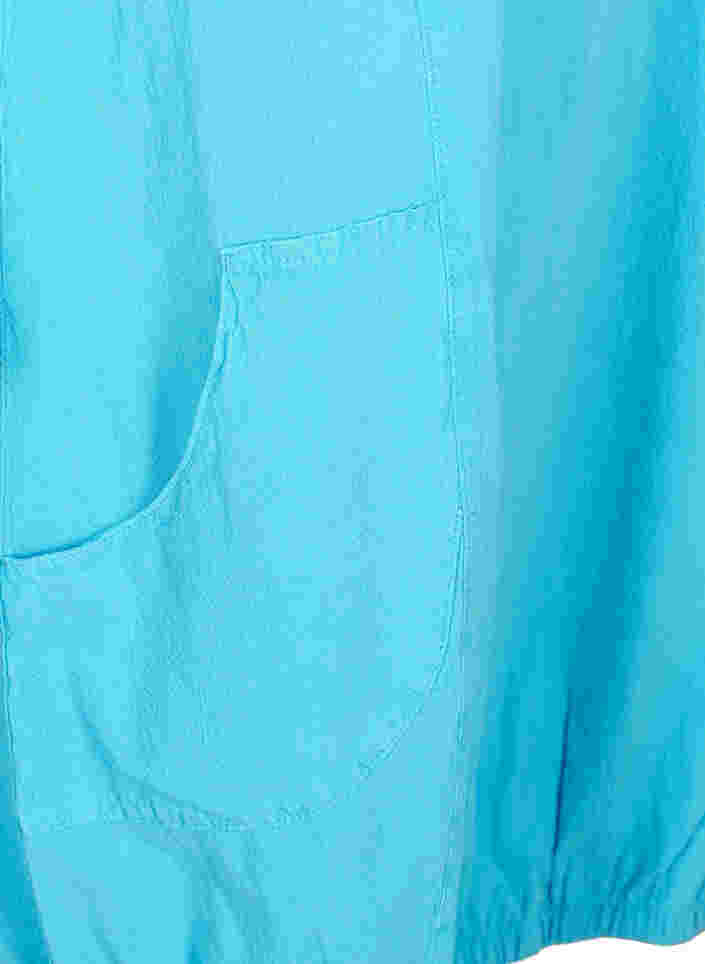 Ärmelloses Kleid aus Baumwolle, River Blue, Packshot image number 3