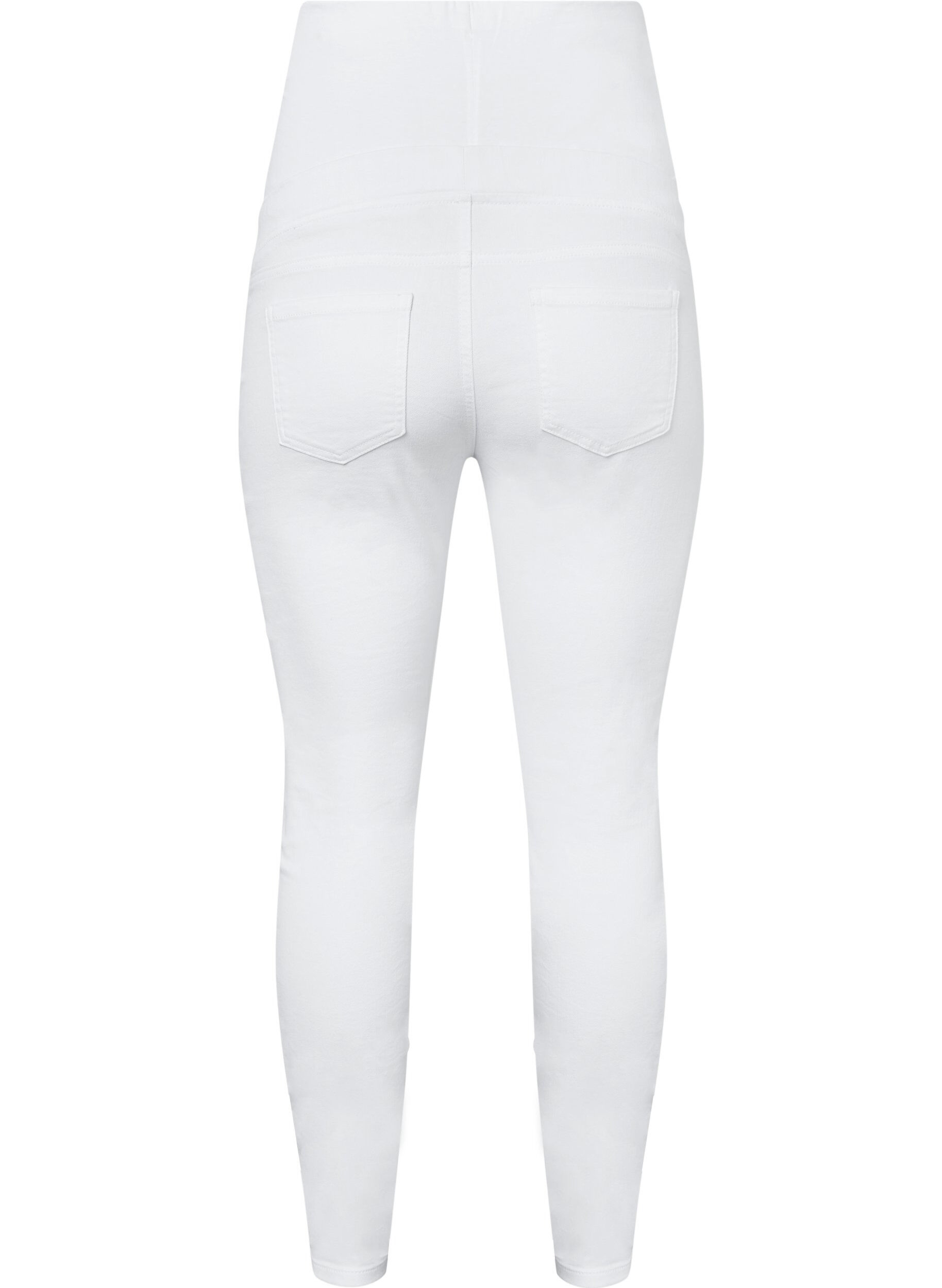 Zizzi Schwangerschafts-Jeggings aus Baumwolle, White, Packshot image number 1